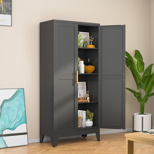 Black Kitchen Pantry Cabinets by RISTERN