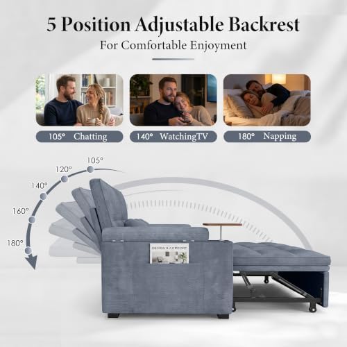 Dreamzie 65'' Convertible Sleeper Sofa Bed - Image 4