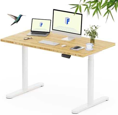 FLEXISPOT 48" x 24" Solid Bamboo Standing Desk by Unknown