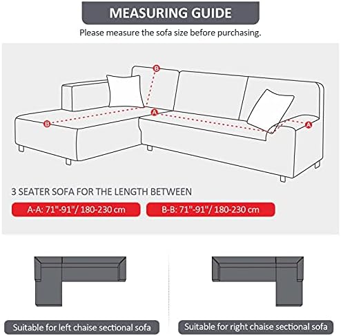 KinCam Sectional Couch Covers Stretch L Shape Sofa Covers, Dark Grey - Image 6