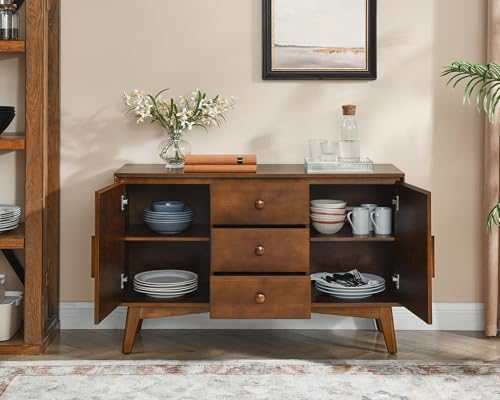 LKTART 47" Real Wood Veneer Sideboard Buffet Cabinet - Image 5