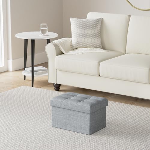 LINMAGCO Ottoman with Storage Small Foot Rest Stool Under Desk Stool Short - Image 2