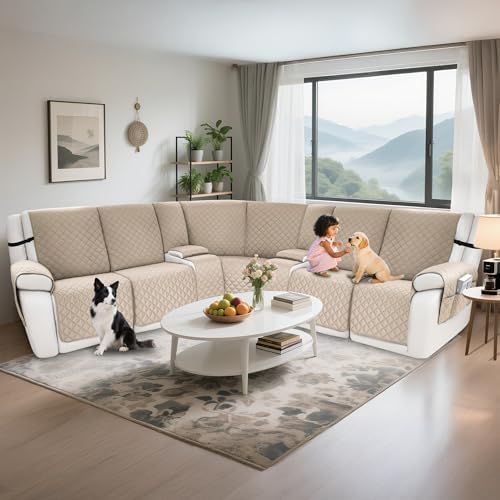 Waterproof Sectional Reclining Couch Covers L Shaped Recliner Sectional Sofa - Image 2
