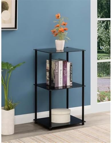 Convenience Concepts Designs2Go Classic Glass 3-Tier Bookshelf 28" - Image 2