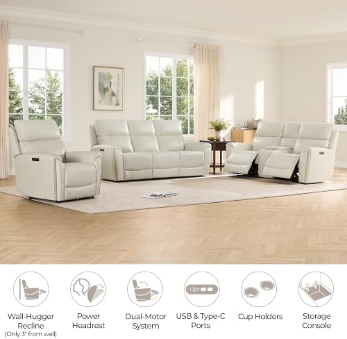 CHITA Genuine Leather Power Reclining Sofa, Recliner - Image 3