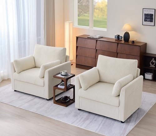Mofolit 38“ Modern Corduory Accent Chair - Image 5