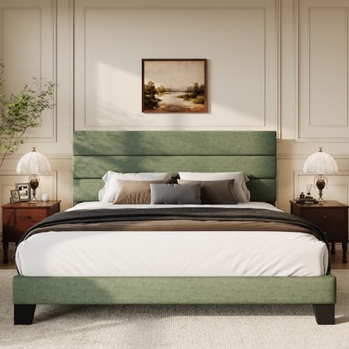 WEEWAY King Size Fabric Bed Frame - Image 3