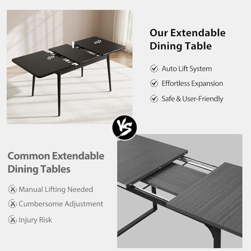 Muwuele 47"-63" Solid Wood Extendable Dining Tables - Image 4