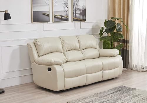 Betsy Furniture 3PC Faux Leather Reclining Couch Set, Living Room Furniture Set - Image 2
