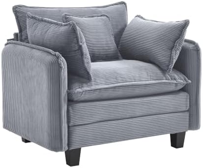 Corduroy Cloud Couch Modular Sectional Sofa, Oversized Deep Seat Modern - Image 3