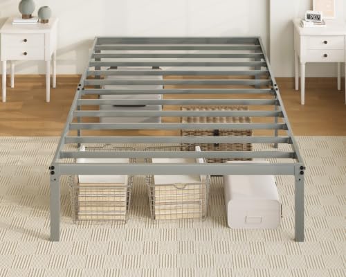 Allewie Twin Bed Frame, 14 inch Metal Beds by Allewie