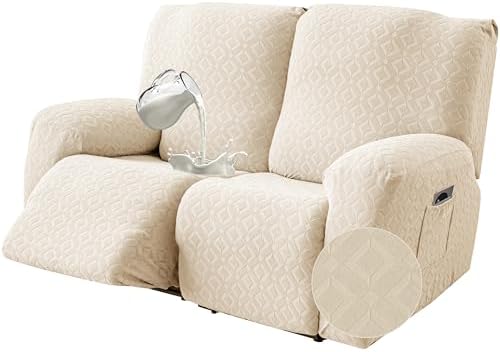 Genina Waterproof Recliner Loveseat Cover, 2 Seat Couch Cover by Genina