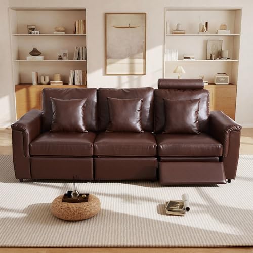 ORRD Power Reclining Sectional Sofa, Electric 3 Seat Recliner - Image 3