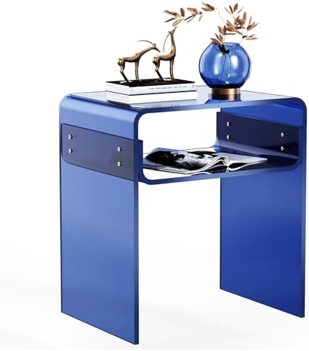 Acrylic Side Table, Royal Blue by SolaroundAcrylicFurniture