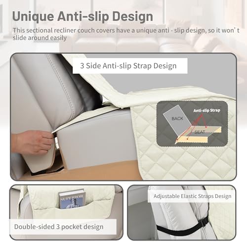 Waterproof Sectional Reclining Couch Covers L Shaped Recliner Sectional Sofa - Image 5
