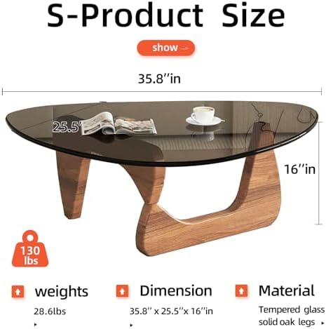 Mid Century Modern Glass Coffee Table, Coffee Table - Image 2