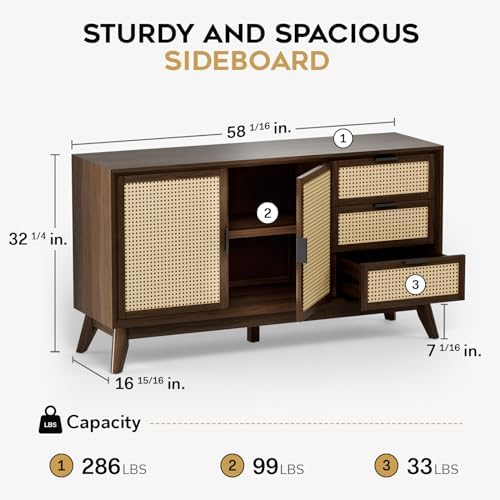 Bme Rattan Pre-Assembled Buffet Sideboard - Image 2