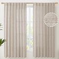 YoungsTex Natural Linen Curtains 60x63 Inch Length by YoungsTex