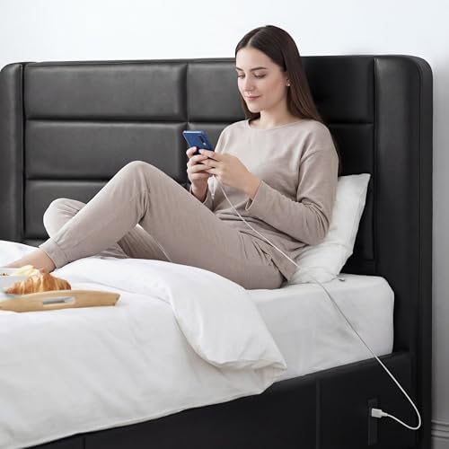 Yaheetech King Upholstered Bed Frame - Image 6