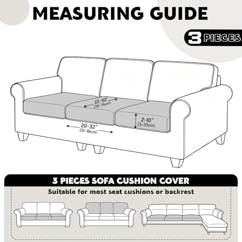 VANSOFY Stretch Couch Cushion Covers - Image 3