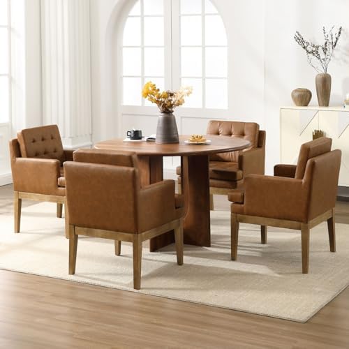 Upholstered Tufted Dining Chairs - Image 6