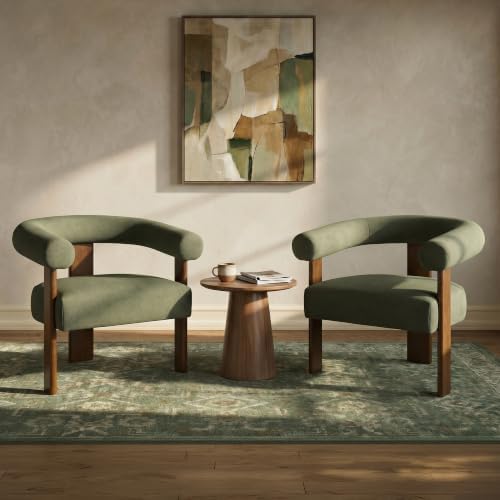 VKNOW Barrel Accent Chair, Vanity Chair - Image 3