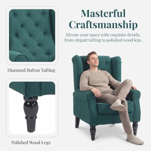 NicBex Tufted Wingback Accent Manual Single Lounge Recliner Chair - Image 4