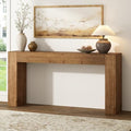 63" Solid Wood Console Table for Entryway, Long Farmhouse Sofa Table by WINWY