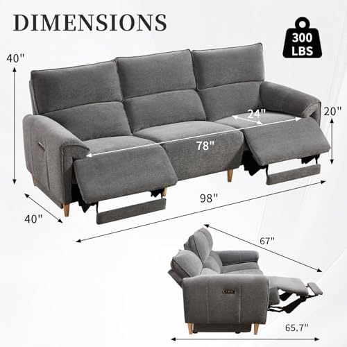 ANJ Power Recliner Sofa Cloud Couches - Image 2