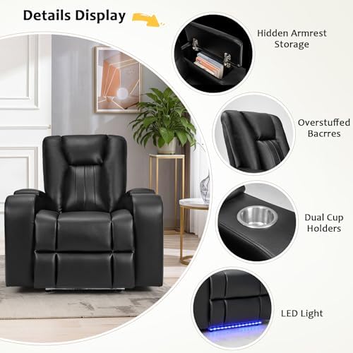 ANJ Home Theater Seating Power Recliner Chair - Image 4