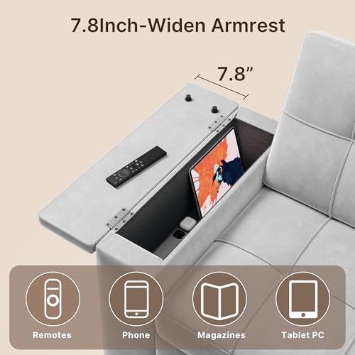 Gizoon Convertible Sofa Bed, 3 in 1 Velvet Sleeper Sofa - Image 4