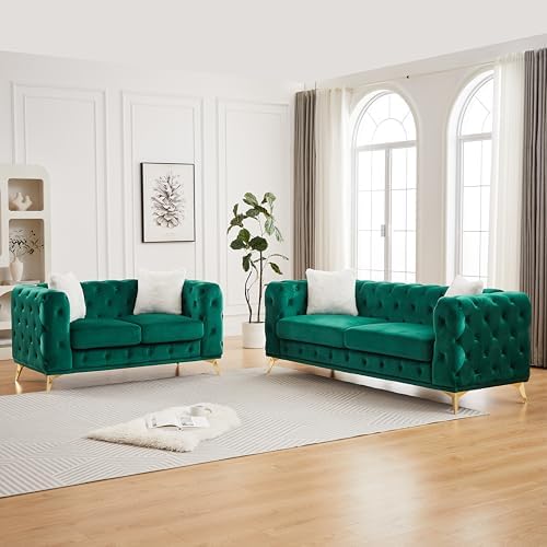 KEIKI 2-Piece Luxury Chesterfield Sofa Set by KEIKI