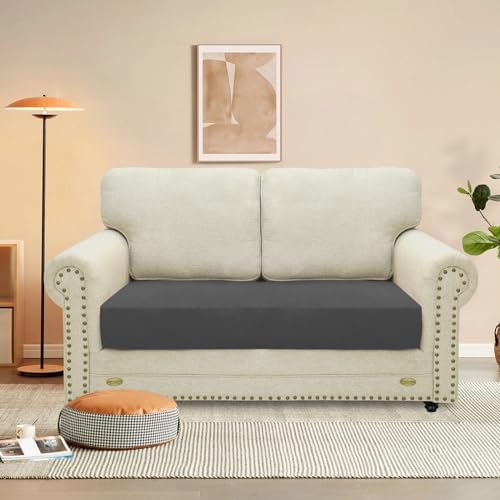 MAXIJIN Velvet Stretch Couch Cushion Covers Soft Loveseat Cushion Cover - Image 2
