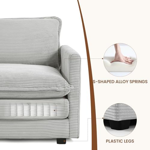 ROWHY 78'' Sectional 2 Seat Cloud Loveseat - Image 4