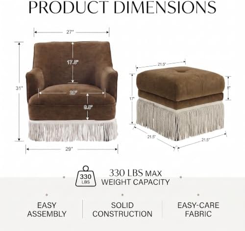 Hyfirm Set of 2 Vintage Accent Chairs - Image 2