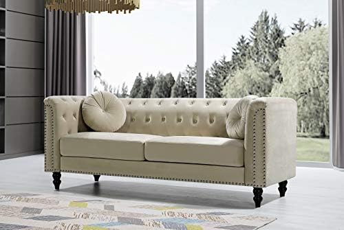 Container Furniture Direct S5370-S Kittleson Velvet Upholstered Modern - Image 3