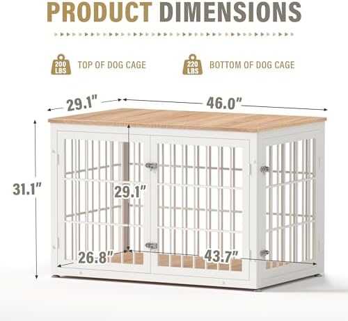 rehomerance 46" Heavy Duty Dog Crate Furniture - Image 6