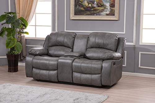 Betsy Furniture 2PC Faux Leather Reclining Couch Set, Living Room Furniture Set by BetsyFurniture