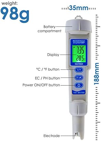 3 in 1 Water Quality Multi-Parameter pH EC Temperature Meter Tester Monitor - Image 4