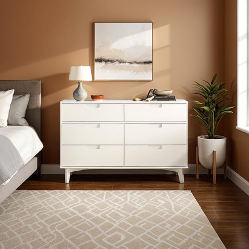 Walker Edison Sloane 6-Drawer Groove Handle Solid Wood Dresser, 52 Inch by WalkerEdison