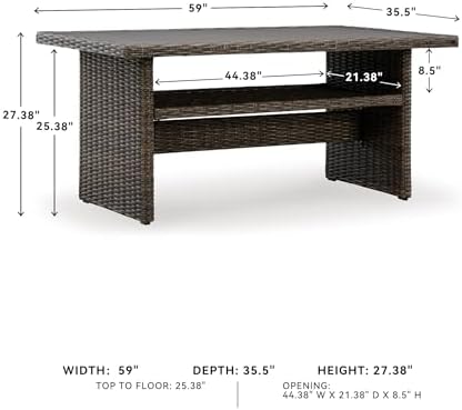Signature Design by Ashley Brook Ranch Outdoor Dining Table - Image 3