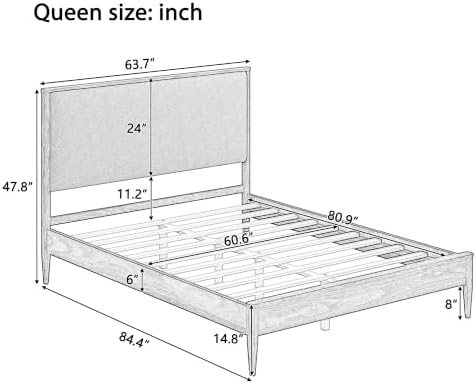 Merax Mid Century Bed Frame - Image 2