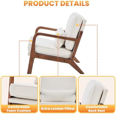 DUMOS Mid Century Modern Accent Chair - Image 6