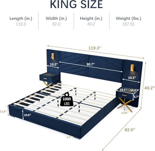 King Size Upholstered Bed Frame - Image 2