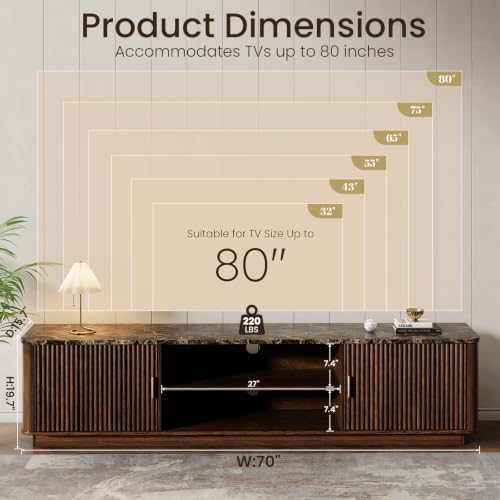 MODNEST Faux Marble Top TV Stands - Image 2