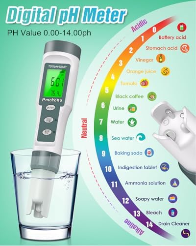 pH Meter, 3-in-1 TDS Meter Digital Water Tester - Image 6