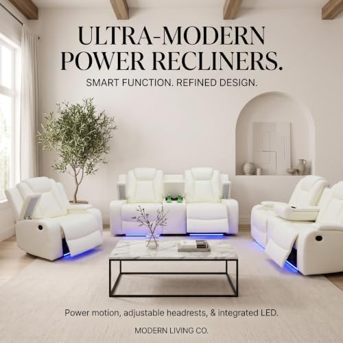 Power Reclining Leather Sofa Set – 2-Piece Home Theater Seating - Image 5