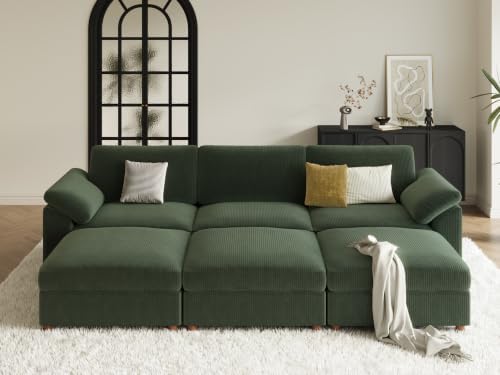 EASE MOOSE Oversized Green Sectional Modular Sofa, Modular Sleeper Couch - Image 3