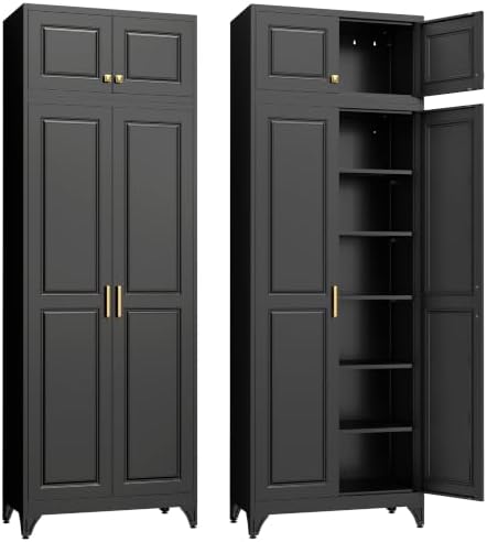 SteeLoong 90”Metal Pantry Storage Cabinet by Steeloong