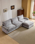 Karl home 122" 3-Seat L-Shaped Sectional Couch by Karlhome